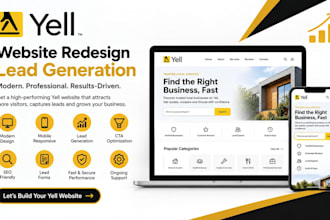 build redesign yell website lead generation sales landing page optimization