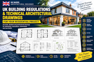 create UK building regulations and technical architectural drawings