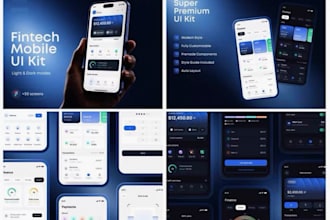 design a fintech mobile app UI in figma