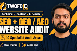 do a complete SEO, GEO and aeo audit with actionable plan