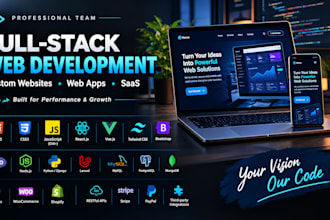 build a full stack websites with professional team