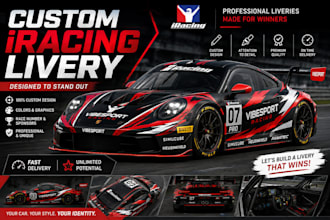 design a custom professional iracing livery for your race car