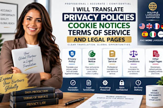translate privacy policies cookies notice terms of service and legal pages