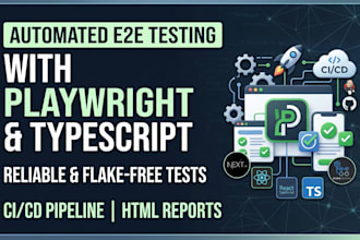 write automated end to end tests using playwright and typescript