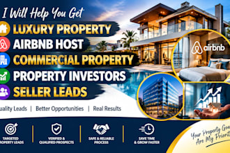 luxury property airbnb host commercial property property investors seller leads