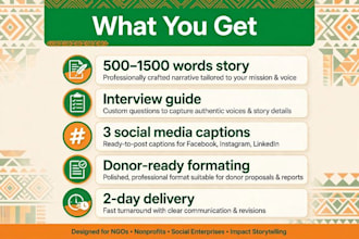 write authentic african ngo impact stories for donors