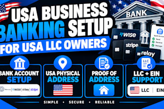 do USA bank creation for USA llc owner, USA physical address, proof of address