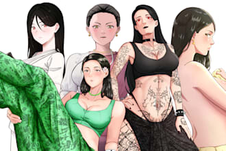 draw custom anime and manga illustration