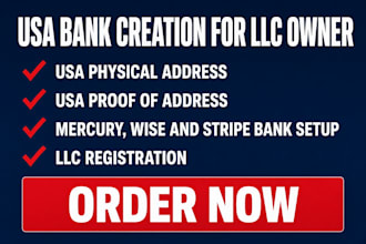 do USA bank creation for non USA llc owner, setup mercury, wise and stripe bank