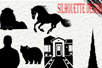 create professional silhouette art, logo, or stencil from your photo