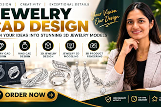 design professional jewelry ring cad models and 3d product renderings