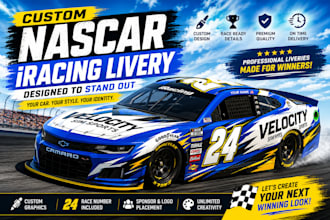 design a custom nascar iracing livery for your race car