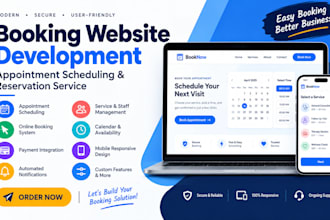 design booking website development appointment scheduling reservation service