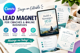 design an editable canva lead magnet for coaches and online business