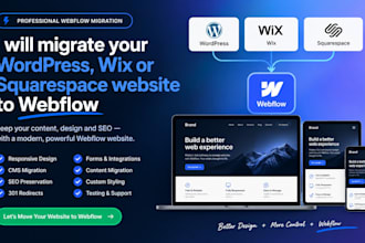 migrate copy clone wordpress wix squarespace website to webflow store