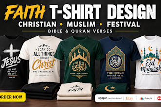 design christian muslim festival t shirt bible quran verse merch