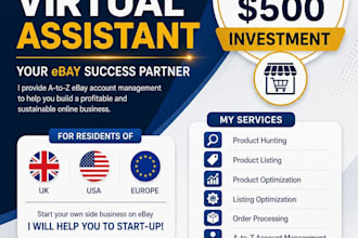 create do  virtual assitance for your ebay work
