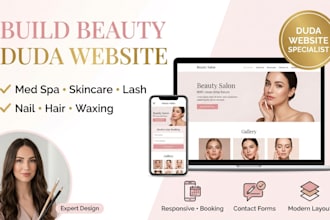 build beauty med spa skincare lash artist nail hair waxing salon duda website