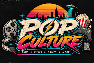 design a unique , retro, entertainment, or fan pop culture logo