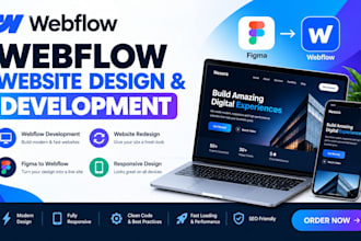design and develop webflow websites redesign sites and convert figma to webflow
