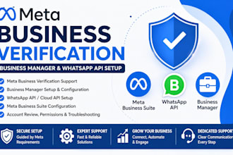 setup meta business verificaton business manager and whatsapp api