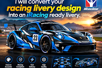 convert your racing livery design into an iracing ready livery