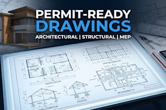 prepare permit ready ready architectural structural and mep engineering drawings