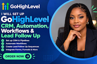 set up gohighlevel CRM automation workflows and lead follow up