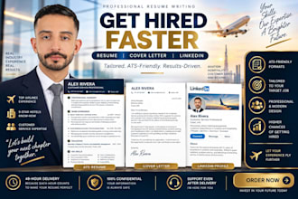 write a professional ats resume, cover letter and linkedin