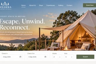 build squarespace hotel resort website lodge cabin website direct booking rental