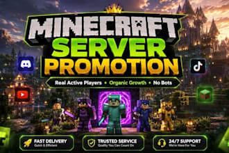 promote your minecraft server grow fast get real and active player organic