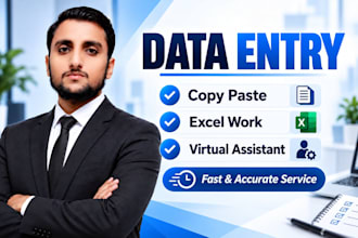 do accurate data entry, copy paste and excel work