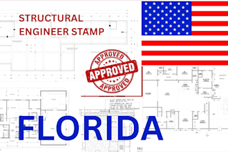 provide structural and civil engineer stamp for florida USA permit approval