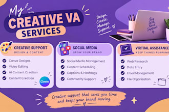be creative virtual assistant executive va for branding admin tasks data entry