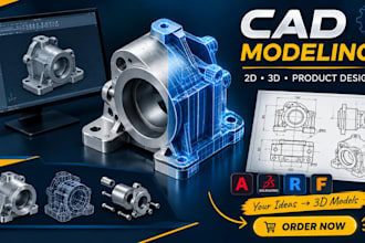 do 3d cad modeling, cad design and product design