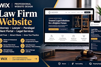 build law firm attorney lawyer paralegal client portal legal service wix website