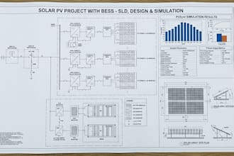 do solar pv project design pvsyst simulation cad drafting bess sld