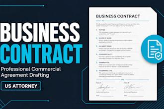 draft a professional business contract or commercial agreement
