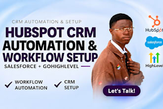 do hubspot crm automation workflow setup, salesforce crm and gohighlevel crm