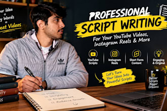 write engaging scripts for youtube videos and reels