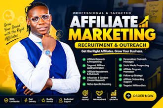 recruit high quality affiliates for your affiliate  link program promotion