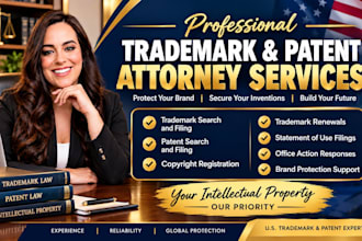 provide professional trademark and patent attorney services