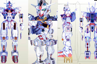 design 3d cosplay armor, helmet, mask, pepakura and eva foam patterns