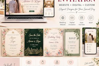 a beautiful wedding invitation website and digital invitation