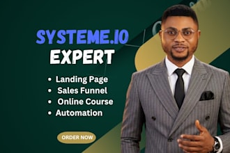 build systeme io landing page, systeme io sales funnel, systeme io online course