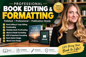 book editing and formatting copy editing christian book proofreading ebook cover