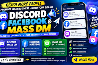 facebook mass dm, twitter mass dm, discord mass dm, telegram