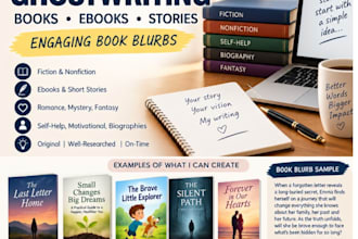ghostwrite your book and create an engaging book blurb