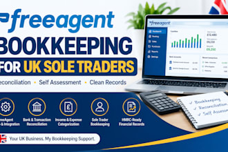 integrate freeagent and reconcile self assessment bookkeeping for UK sole trader