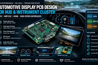 design automotive display pcb for hud lvds mipi dsi hdmi signal integrity